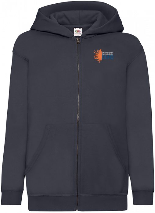 Fruit of the loom - Duho Classic Hoodie W. Zip Kids - Deep Navy