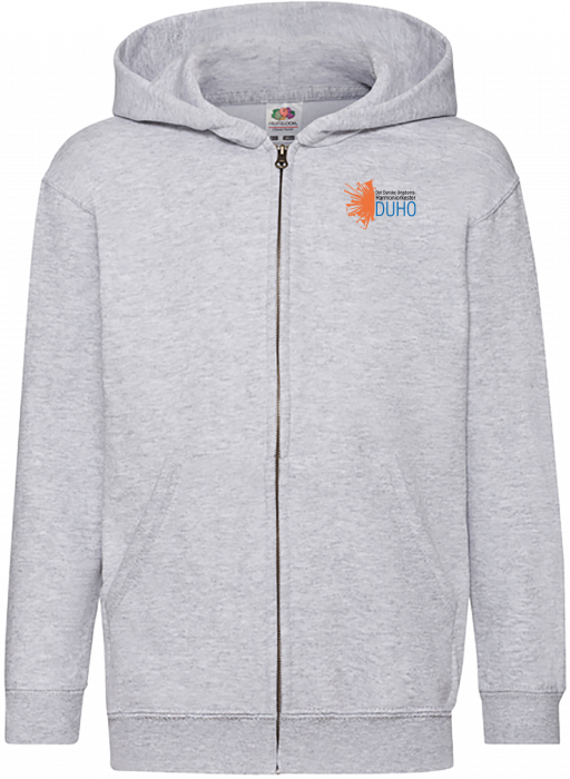 Fruit of the loom - Duho Classic Hoodie W. Zip Kids - Heather Grey