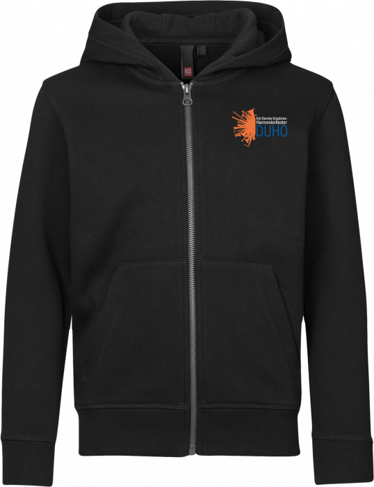 ID - Duho Hoodie W. Zip Ks - Schwarz